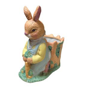 Vintage Easter Bunny Rabbit Figurine Planter